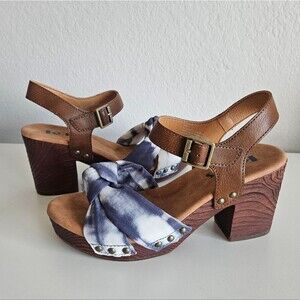 Korks | Natalia Knot Tie Dye Block Sandal Heels, Womens 7